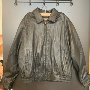 Vintage men’s couture by j park  leather coat